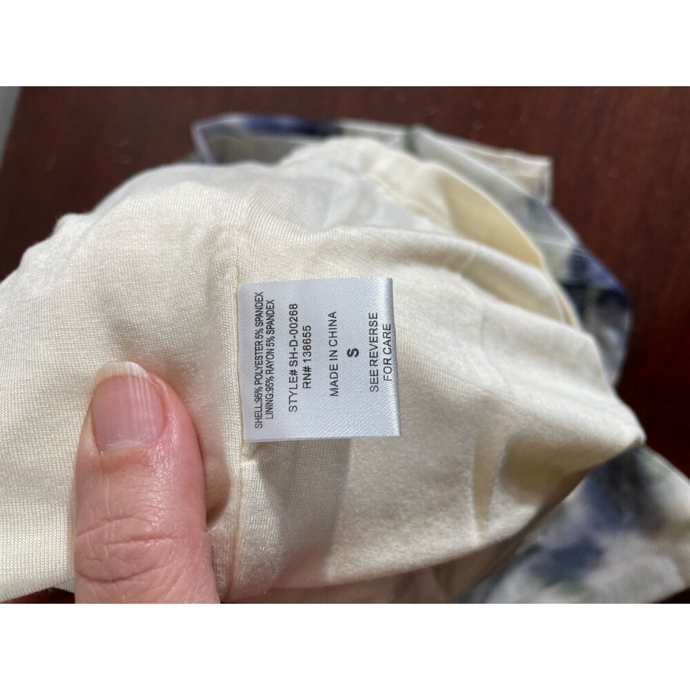 NWT Anthropologie Sarah Hann Iris Mesh Dress Tie Yellow Blue White Tie Dye SZ S - Picture 7 of 11